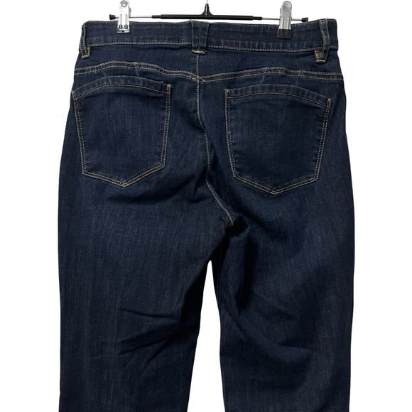 Democracy Womens AB Technology Mid Rise Straight Jeans Size 8 Dark Wash Stretch - Picture 5 of 8